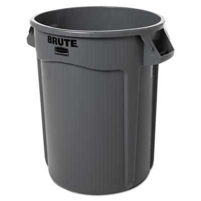 View larger image of Vented Round Brute Container, 32 gal, Plastic, Gray