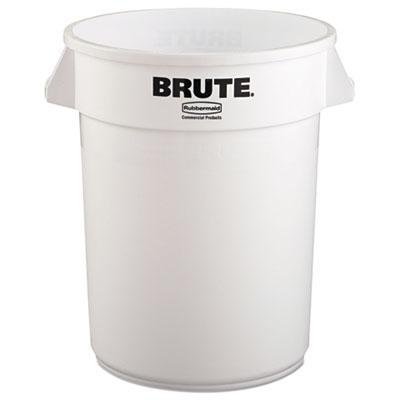 View larger image of Vented Round Brute Container, 32 gal, Plastic, White