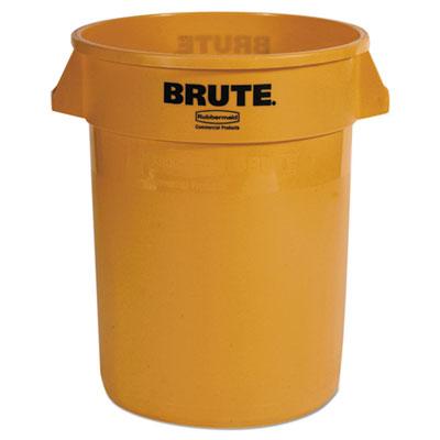 View larger image of Vented Round Brute Container, 32 gal, Plastic, Yellow