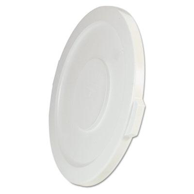 View larger image of BRUTE Self-Draining Flat Top Lids for 32 gal Round BRUTE Containers, 22.25" Diameter, White