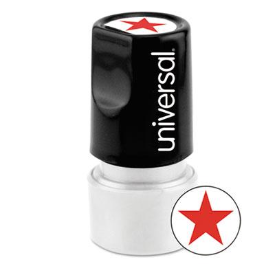 View larger image of Round Message Stamp, STAR, Pre-Inked/Re-Inkable, Red