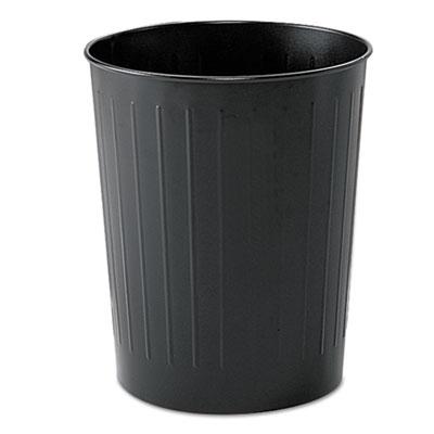 View larger image of Round Wastebaskets, 6 gal, Steel, Black