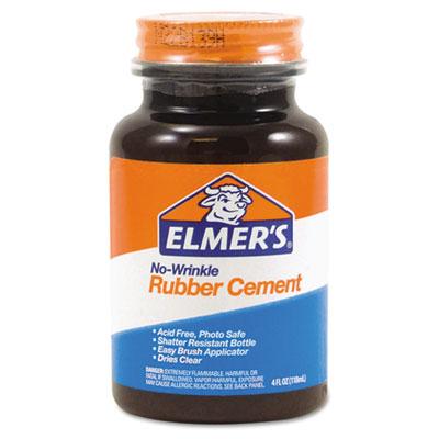 View larger image of Rubber Cement with Brush Applicator, 4 oz, Dries Clear