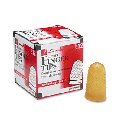 View larger image of Rubber Finger Tips, 12 (Medium-Large), Amber, Dozen