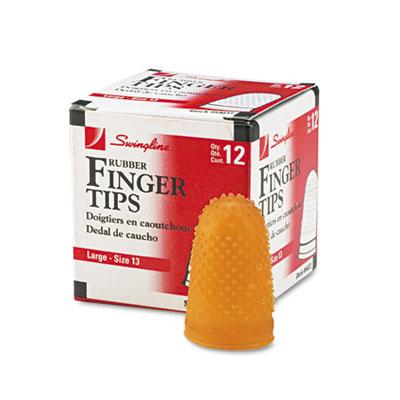 View larger image of Rubber Finger Tips, 13 (Large), Amber, Dozen
