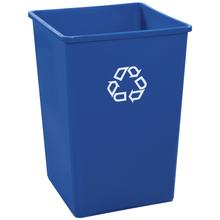Rubbermaid® Square Recycling Container - 35 Gallon, Blue