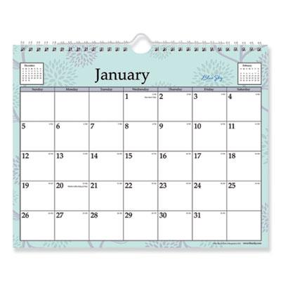 View larger image of Rue Du Flore Wall Calendar, Rue du Flore Artwork, 11 x 8.75, White/Jade/Lavender Sheets, 12-Month (Jan to Dec): 2024