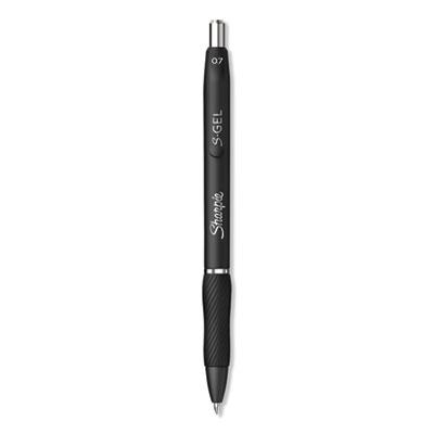 View larger image of S-Gel Retractable Gel Pen, Medium 0.7 mm, Black Ink, Black Barrel, 36/Pack