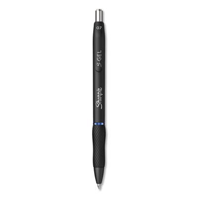 View larger image of S-Gel Retractable Gel Pen, Medium 0.7 mm, Blue Ink, Black Barrel, 36/Pack