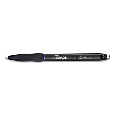 View larger image of S-Gel Retractable Gel Pen, Medium 0.7 mm, Purple Ink, Purple Barrel, Dozen