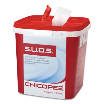 View larger image of S.U.D.S Bucket with Lid, 7.5 x 7.5 x 8, Red/White, 3/Carton