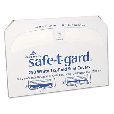 View larger image of Safe-T-Gard Half-Fold Toilet Seat Covers, 14.5 x 17, White, 250/Pack, 20 Packs/Carton
