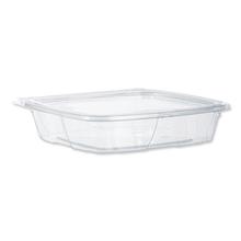 ClearPac SafeSeal Tamper-Resistant/Evident Containers, Flat Lid, 35 oz, 7.9 x 8.8 x 1.8, Clear, Plastic, 100/Bag, 2 Bags/CT