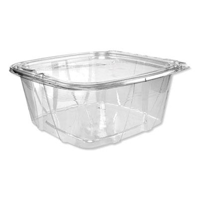 View larger image of ClearPac SafeSeal Tamper-Resistant/Evident Containers, Flat Lid, 64 oz, 8.1 x 7.8 x 3.3, Clear, Plastic, 100/Bag, 2 Bags/CT