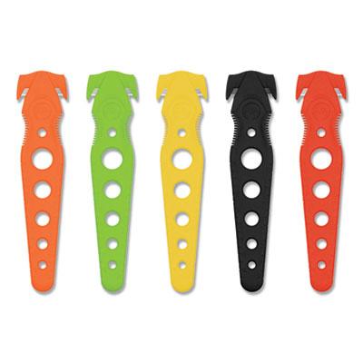 View larger image of Safety Cutter, 1.2" Blade, 5.75" Plastic Handle, Assorted, 5/Pack