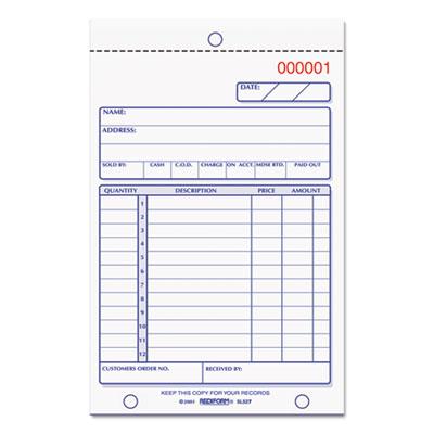 View larger image of Sales Book, 12 Lines, Two-Part Carbonless, 4.25 x 6.38, 50 Forms Total