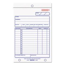 Sales Book, 12 Lines, Three-Part Carbonless, 4.25 x 6.38, 50 Forms Total