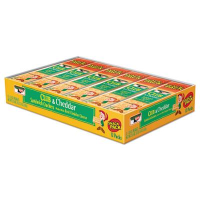 View larger image of Sandwich Cracker, Club and Cheddar, 8 Cracker Snack Pack, 12/Box