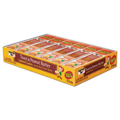 View larger image of Sandwich Crackers, Toast and Peanut Butter, 8 Cracker Snack Pack, 12/Box
