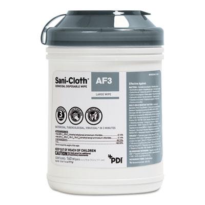View larger image of Sani-Cloth AF3 Germicidal Disposable Wipes, 6 x 6.75, White, 160 Wipes/Canister, 12 Canisters/Carton