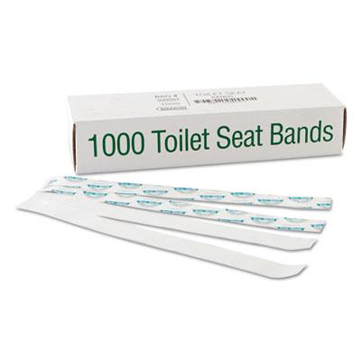 View larger image of Sani/Shield Printed Toilet Seat Band, 16 x 1.5, Deep Blue/White, 1,000/Carton