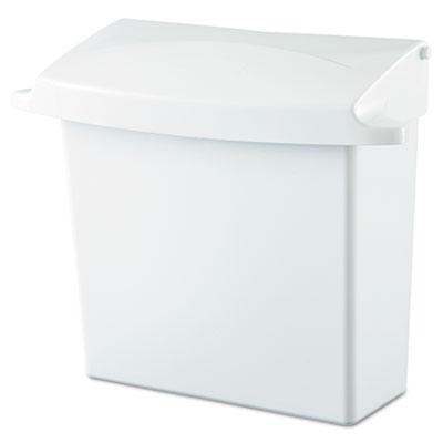 View larger image of Sanitary Napkin Receptacle with Rigid Liner, Plastic, White