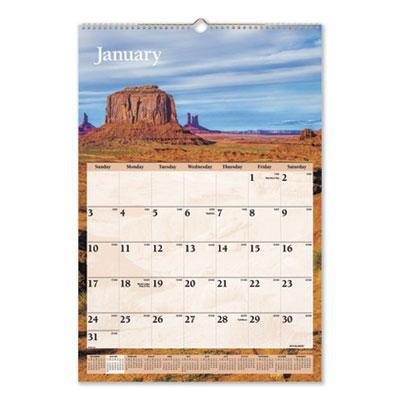 View larger image of Scenic Monthly Wall Calendar, Scenic Landscape Photography, 15.5 x 22.75, White/Multicolor Sheets, 12-Month (Jan-Dec): 2024