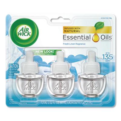 View larger image of Scented Oil Refill, Warming - Fresh Linen, 0.67 oz, 3/Pack, 6 Packs/Carton