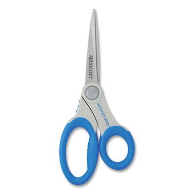 View larger image of Scissors with Antimicrobial Protection, 8" Long, 3.5" Cut Length, Blue Straight Handle