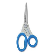 Scissors with Antimicrobial Protection, 8" Long, 3.5" Cut Length, Blue Straight Handle