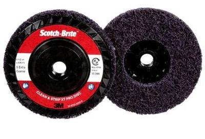 View larger image of Scotch-Brite™ Clean and Strip XT Pro Disc, XO-DC, SiC Extra Coarse, Purple, 4-1/2 in x 5/8"-11, Type 27, 10 ea/Case