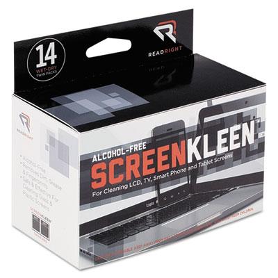 View larger image of ScreenKleen Alcohol-Free Wipes, Cloth, 5 x 5, 14/Box