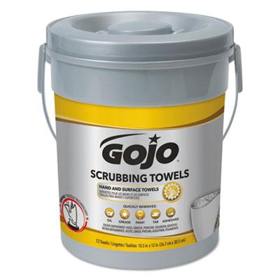 View larger image of Scrubbing Towels, Hand Cleaning, Silver/Yellow, 10 1/2 x 12, 72/Bucket, 6/Carton