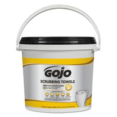 View larger image of Scrubbing Towels, Hand Cleaning, White/Yellow, 170/Bucket, 2 Buckets/Carton