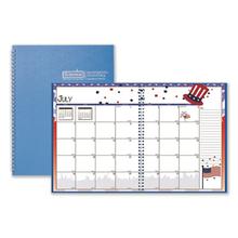 Seasonal Monthly Planner, Seasonal Artwork, 10 X 7, Light Blue Cover, 12-Month (july To June): 2021 To 2022