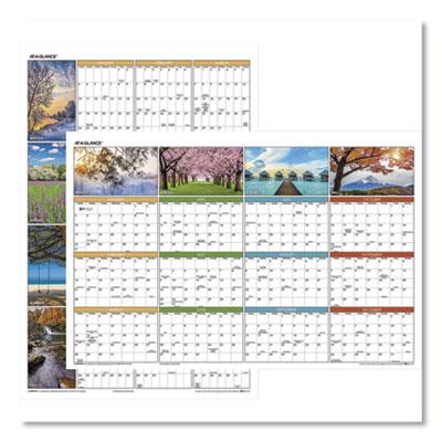 View larger image of Vertical/Horizontal Erasable Wall Planner, Seasons in Bloom Photos, 24 x 36, White/Multicolor Sheets, 12-Month(Jan-Dec): 2023