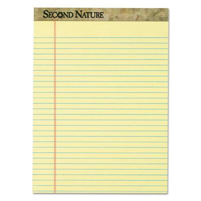 View larger image of Second Nature Recycled Ruled Pads, Wide/legal Rule, 50 Canary-Yellow 8.5 X 11.75 Sheets, Dozen