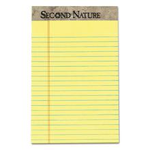 Second Nature Recycled Ruled Pads, Narrow Rule, 50 Canary-Yellow 5 X 8 Sheets, Dozen