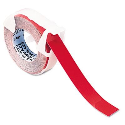 View larger image of Self-Adhesive Glossy Labeling Tape for Embossers, 0.37" x 12 ft Roll, Red