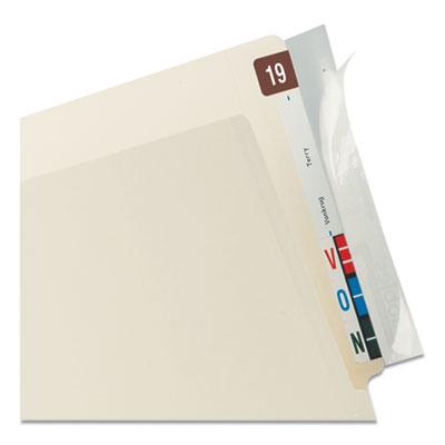 View larger image of Self-Adhesive Label/File Folder Protector, End Tab, 2 x 8, Clear, 100/Box
