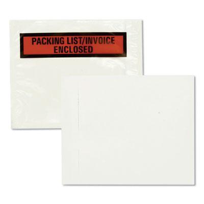 View larger image of Self-Adhesive Packing List Envelope, Top-Print Front: Packing List/Invoice Enclosed, 4.5 x 5.5, Clear/Orange, 100/Box