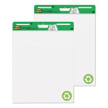 Vertical-Orientation Self-Stick Easel Pads, Green Headband, Unruled, 25 x 30, White, 30 Sheets, 2/Carton