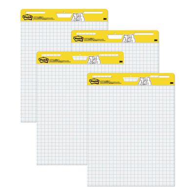 View larger image of Vertical-Orientation Self-Stick Easel Pad Value Pack, Quadrille Rule (1 sq/in), 25 x 30, White, 30 Sheets, 4/Carton
