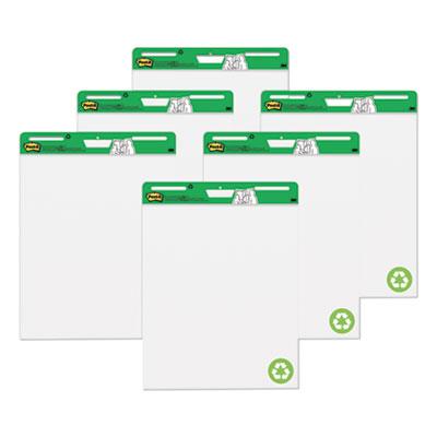 View larger image of Vertical-Orientation Self-Stick Easel Pad Value Pack, Green Headband, Unruled, 25 x 30, White, 30 Sheets, 6/Carton