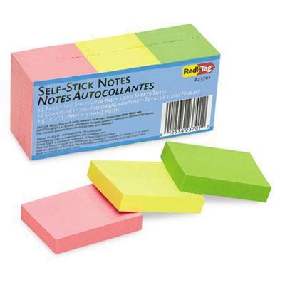 View larger image of Self-Stick Notes, 1 1/2 x 2, Neon, 12 100-Sheet Pads/Pack