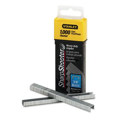 View larger image of SharpShooter Heavy-Duty Tacker Staples, 0.25" Leg, 0.5" Crown, Steel, 1,000/Box