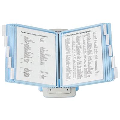 View larger image of SHERPA Style Desk-Mount Reference System, 10 Panel, 20 Sheet Capacity, Blue/Gray