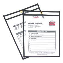 Shop Ticket Holders, Stitched, Both Sides Clear, 75 Sheets, 9 x 12, 25/Box