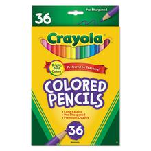 Short-Length Colored Pencil Set, 3.3 mm, 2B, Assorted Lead and Barrel Colors, 36/Pack