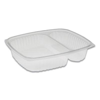 View larger image of Showcase Deli Container, Base Only, 2-Compartment, 10 oz; 23 oz, 9 x 7.4 x 1.5, Clear, Plastic, 220/Carton